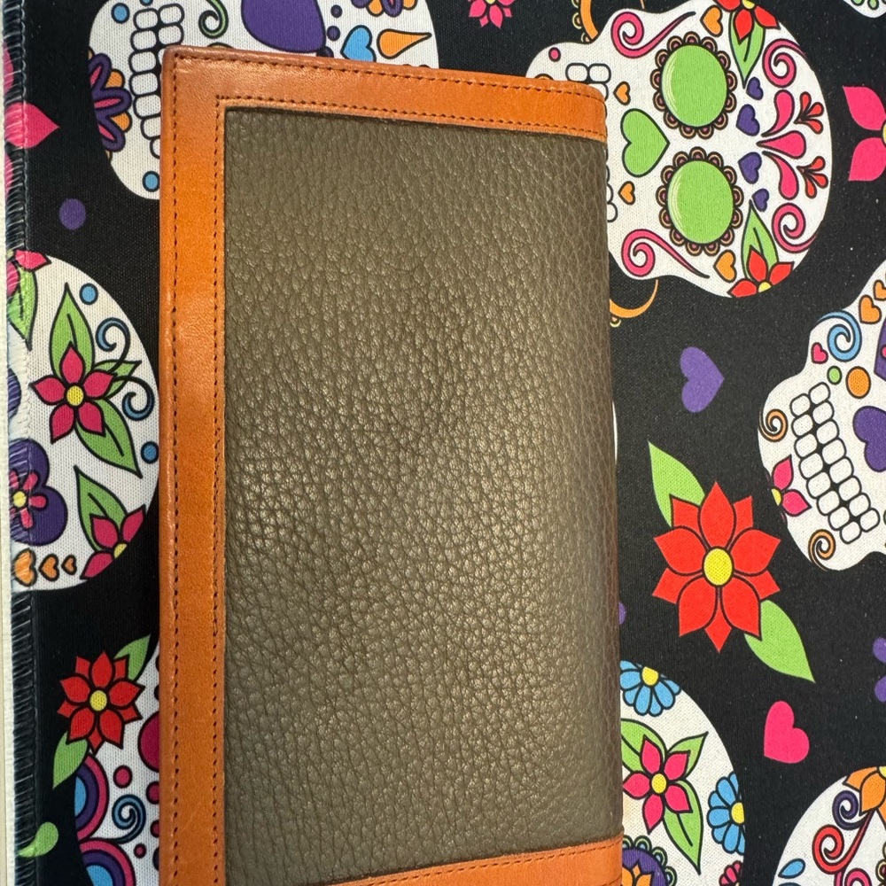 Dooney & Bourke Olive and Tan Leather Planner/Journal - Picture 2 of 4